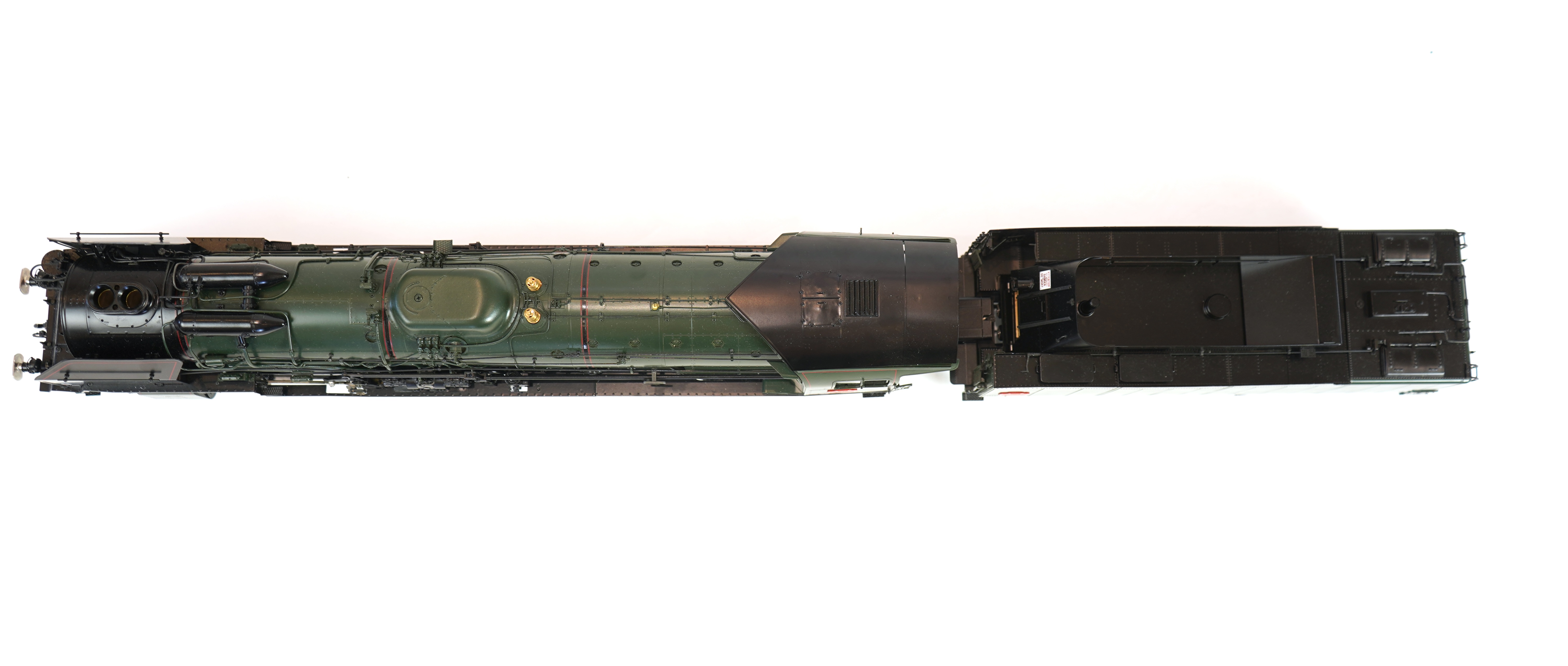 A Gauge One Aster Hobbies live steam French SNCF Class 241.P.1, 4-8-2 locomotive with bogie tender, the kit built version, spirit fired working four cylinder motion, with grate and tools for conversion to coal firing, as